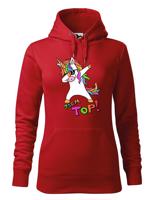 Dámská vtipná mikina s jednorožcem a nápisem Jsem top!
