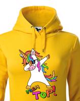 Dámská vtipná mikina s jednorožcem a nápisem Jsem top!