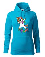 Dámská vtipná mikina s jednorožcem a nápisem Jsem top!