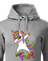 Dámská vtipná mikina s jednorožcem a nápisem Jsem top!