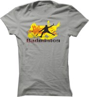 Dámské badmintonové tričko Badminton Abstract