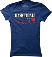 Dámské basketbalové tričko Basketball is my Valentine
