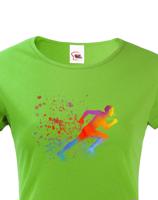 Dámské běžecké tričko s potiskem běžce - tričko pro milovníky běhu