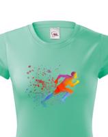 Dámské běžecké tričko s potiskem běžce - tričko pro milovníky běhu