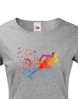 Dámské běžecké tričko s potiskem běžce - tričko pro milovníky běhu