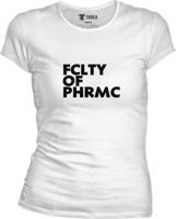 Dámske biele tričko UK - FCLTY OF PHRMC