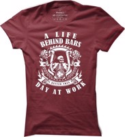 Dámské bikerské tričko Life behind bars