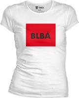 Dámské bílé tričko Blbá a Blbej - Blbá Red