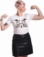 Dámské bílé tričko Blbá a Blbej - Kozičky