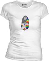 Dámské bílé tričko Klárka - Králíček