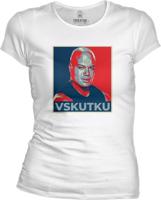 Dámské bílé tričko Nerdopolis - Vskutku