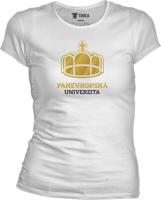 Dámské bílé tričko PEUNI - zlaté logo