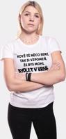 Dámské bílé tričko PIPUB - Když tě něco sere