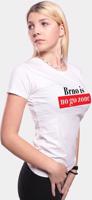 Dámské bílé tričko PIPUB - No Go Zone