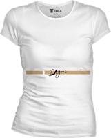 Dámské bílé tričko Prezidentka - I love you pásek