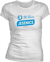 Dámské bílé tričko SK Slavia Jesenice - elegant