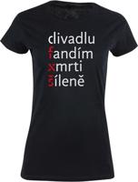 Dámské černé tričko DFXŠ - Fandím divadlu