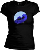 Dámské černé tričko Klárka - Delfín a Želva