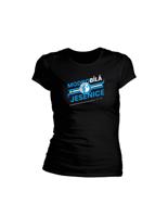 Dámské černé tričko SK Slavia Jesenice - Modrobílá Jesenice