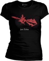 Dámské černé tričko Žižka - Palcát