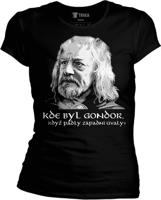 Dámské černé triko Nerdopolis - Gondor