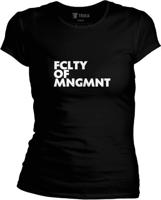 Dámske čierne tričko UK - FCLTY OF MNGMNT