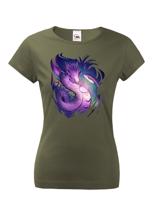 Dámské fantasy tričko s magickým drakem - tričko pro milovníky draků