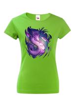 Dámské fantasy tričko s magickým drakem - tričko pro milovníky draků