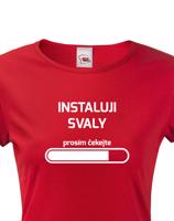 Dámské fitness tričko do posilovny Instaluji svaly