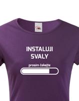 Dámské fitness tričko do posilovny Instaluji svaly