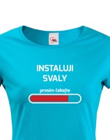 Dámské fitness tričko do posilovny Instaluji svaly