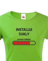 Dámské fitness tričko do posilovny Instaluji svaly