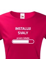 Dámské fitness tričko do posilovny Instaluji svaly