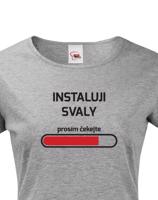 Dámské fitness tričko do posilovny Instaluji svaly
