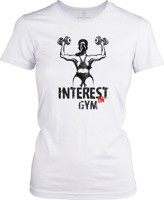 Dámské fitness tričko Interested in gym