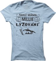 Dámské lyžařské tričko Lyžařská máma