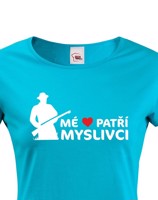 Dámské myslivecké tričko Mé srdce patří myslivci - skvělý dárek