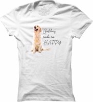 Dámské pet tričko Goldens make me happy