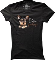 Dámské pet tričko I love yorkies
