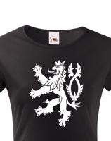 Dámské retro tričko s Českým lvem  - vlastenecké tričko