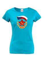 Dámské retro tričko s potlačou Znak KSČ