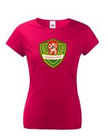 Dámské retro tričko s potlačou znaku Pohraničnej stráže