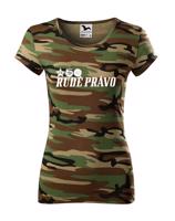 Dámské retro tričko s potlačou znaku Pohraničnej stráže