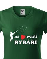 Dámské rybářské tričko Mé srdce patří rybáři - skvělý dárek
