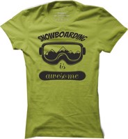 Dámské snowboardové tričko Awesome Snowboarding