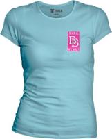 Dámské světle modré tričko Blbá a Blbej - Logo Blbá