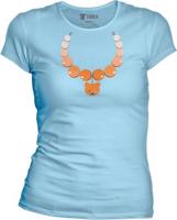 Dámské světle modré tričko DKC - Náhrdelník