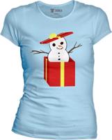 Dámské světle modré triko Klárka - Sněhulák