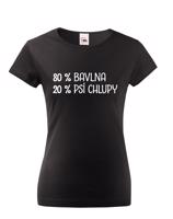 Dámské tričko -80 % bavlna, 20 % psi chlupy