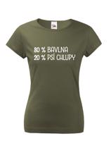 Dámské tričko -80 % bavlna, 20 % psi chlupy